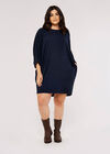 Curve Cocoon Dress, Navy, large