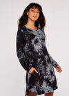 Tie Dye Dress, Black, large