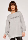 Good Vibes Oversized Jumper, Grey, large