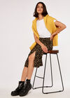 Brush Spot Wrap Skirt, Black, large