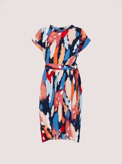 Paintbrush Wrap Mini Dress