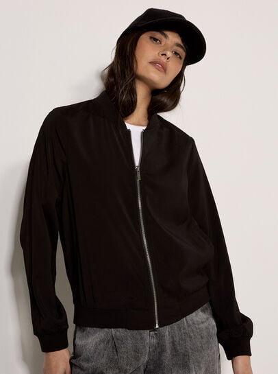 Lightweight Woven Bomber Jacket