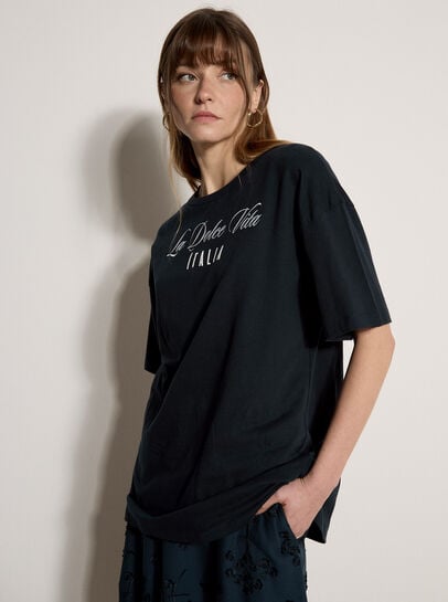 La Dolce Vita Embroidered T-Shirt