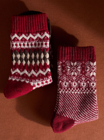 Fair Isle Patterned Socks