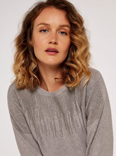 Stud Embellished Batwing Jumper