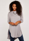 Extreme Curve Hem Jumper, Grey, large