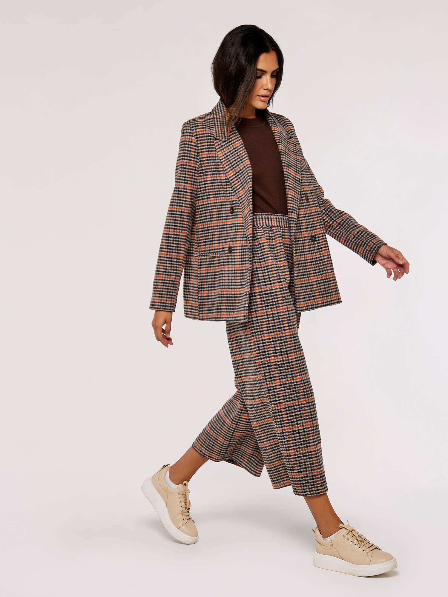 Bershka check blazer online