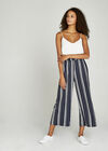 Navy Random Spaced Stripes Culottes, Navy, large