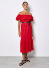 Bardot Broderie Maxi Dress, Red, large