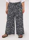 Curve Paisley Palazzo Trouser, Navy, large