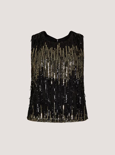 Sequin Fringe Top