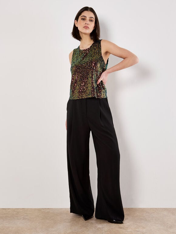 Sequin Shell Top, Assorted, large