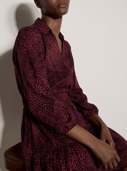 Blurred Spot Shirt Mini Dress