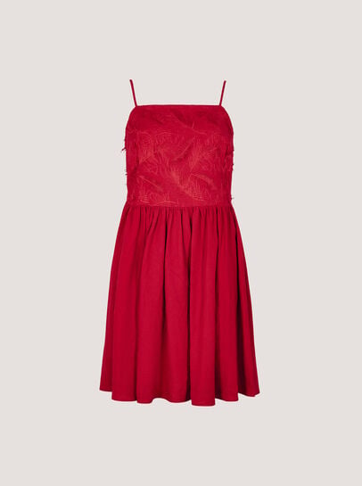 Eyelash Embroidered Cami Mini Dress