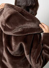 Reversible Faux Fur Suede Jacket, Brown, large