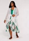 Curve Mesh Waterfall Cardigan, Cream, large