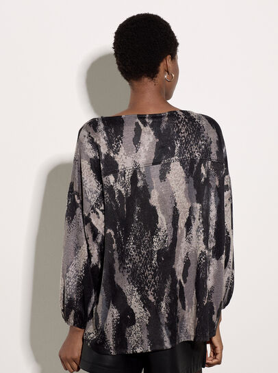 Abstract Paint Oversized Top