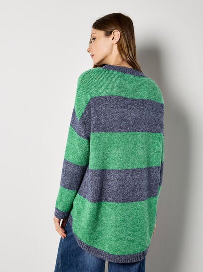 Large Stripe Oversized Jumper