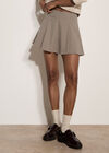 Heritage Check Skater Mini Skirt, Brown, large
