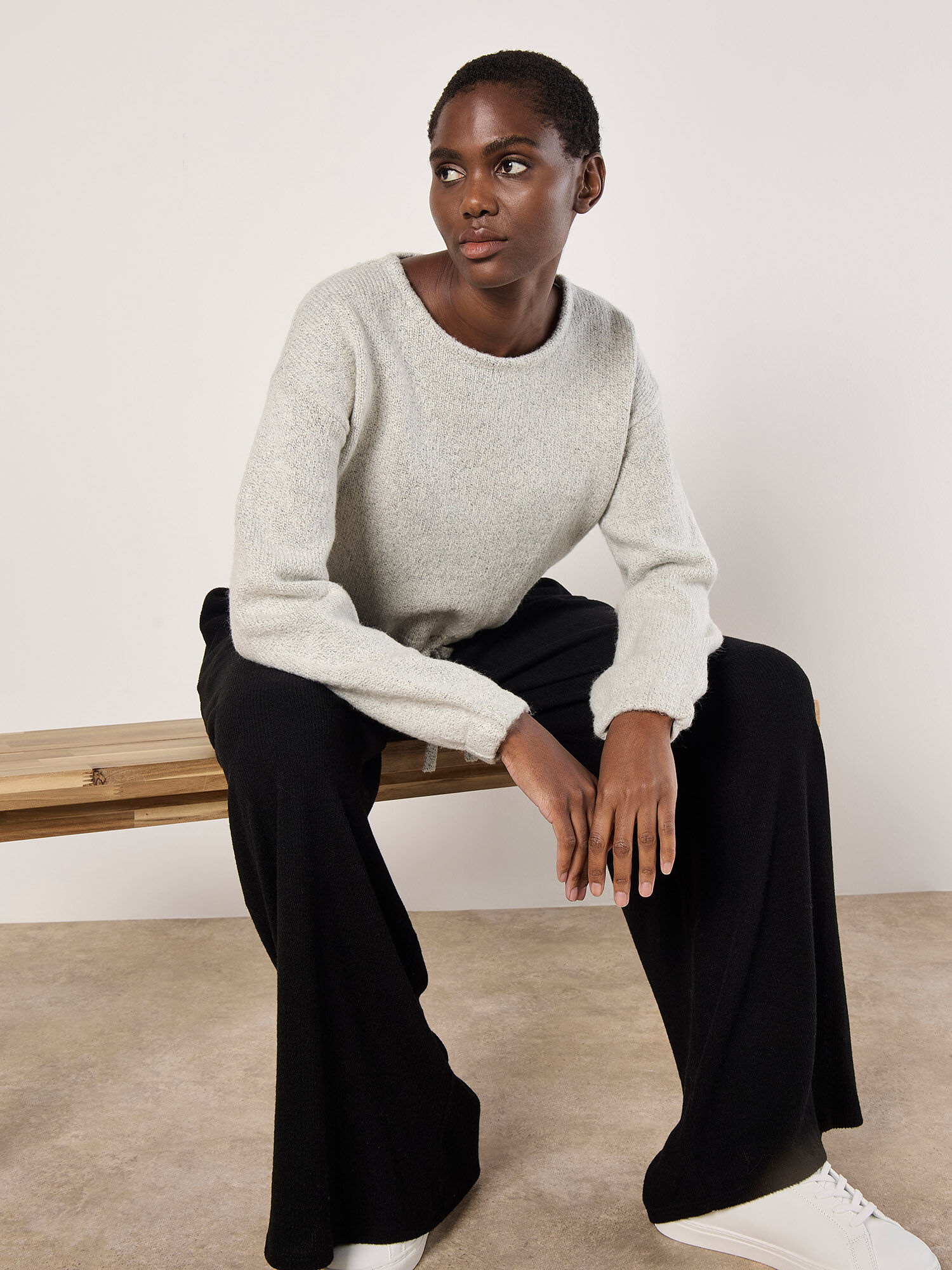 Drawstring cropped sweater on sale