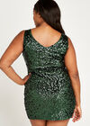 Curve – Figurbetontes Kleid mit Pailletten, Grün, Größe L