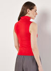 Jersey Roll Neck Tank Top, Red, large