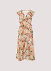 Floral Ruffle Wrap Dress, Mint, large