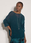 Lightweight Brushed Oversized Jumper, Teal, large