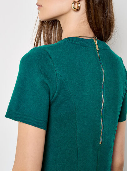 Panel Knitted A-Line Mini Dress