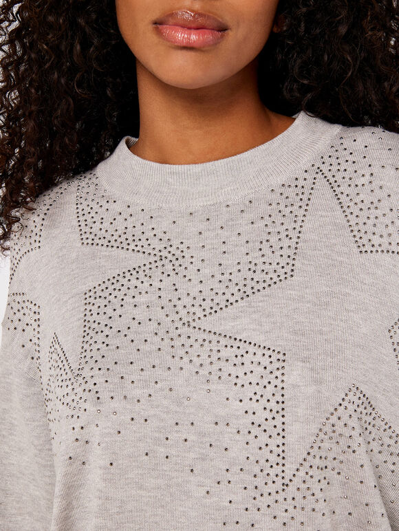 Pull thermoscellé Star, gris, grand