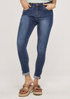 Sienna Mid-Rise Skinny Jeans, Blue, large