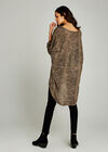 Animal Print Hem Tunic Top, Stone, large