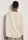 Jacquard Knit Jersey Top, Stone, large