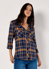Classic Check Shirt, Navy, large