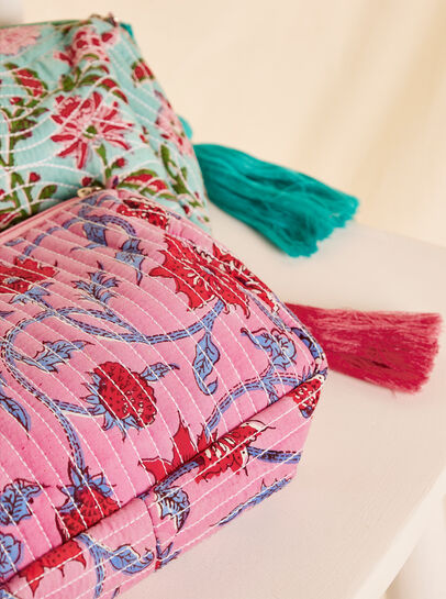 Floral Quilted Pouch