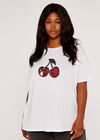 Curve Cherry T-Shirt, White, large