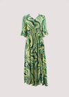 Robe Maxi Retro Swirl, Vert, large