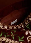 Floral Embroidered Shoulder Bag, Brown, large