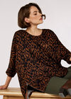 Tapestry  Assymetrical Top, Rust, large