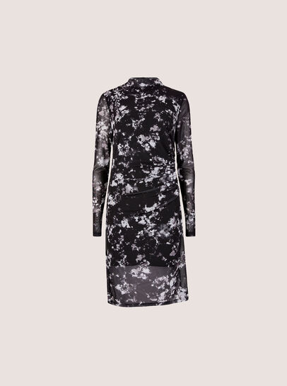 Abstract Mesh Mini Dress