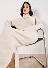 Roll Neck Jumper Maxi Dress, Stone, large