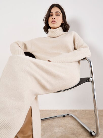 Roll Neck Jumper Maxi Dress