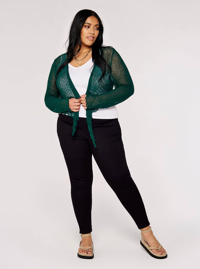 Curve Popcorn Knit Shrug