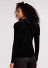 Zebra Burnout Top, Black, large