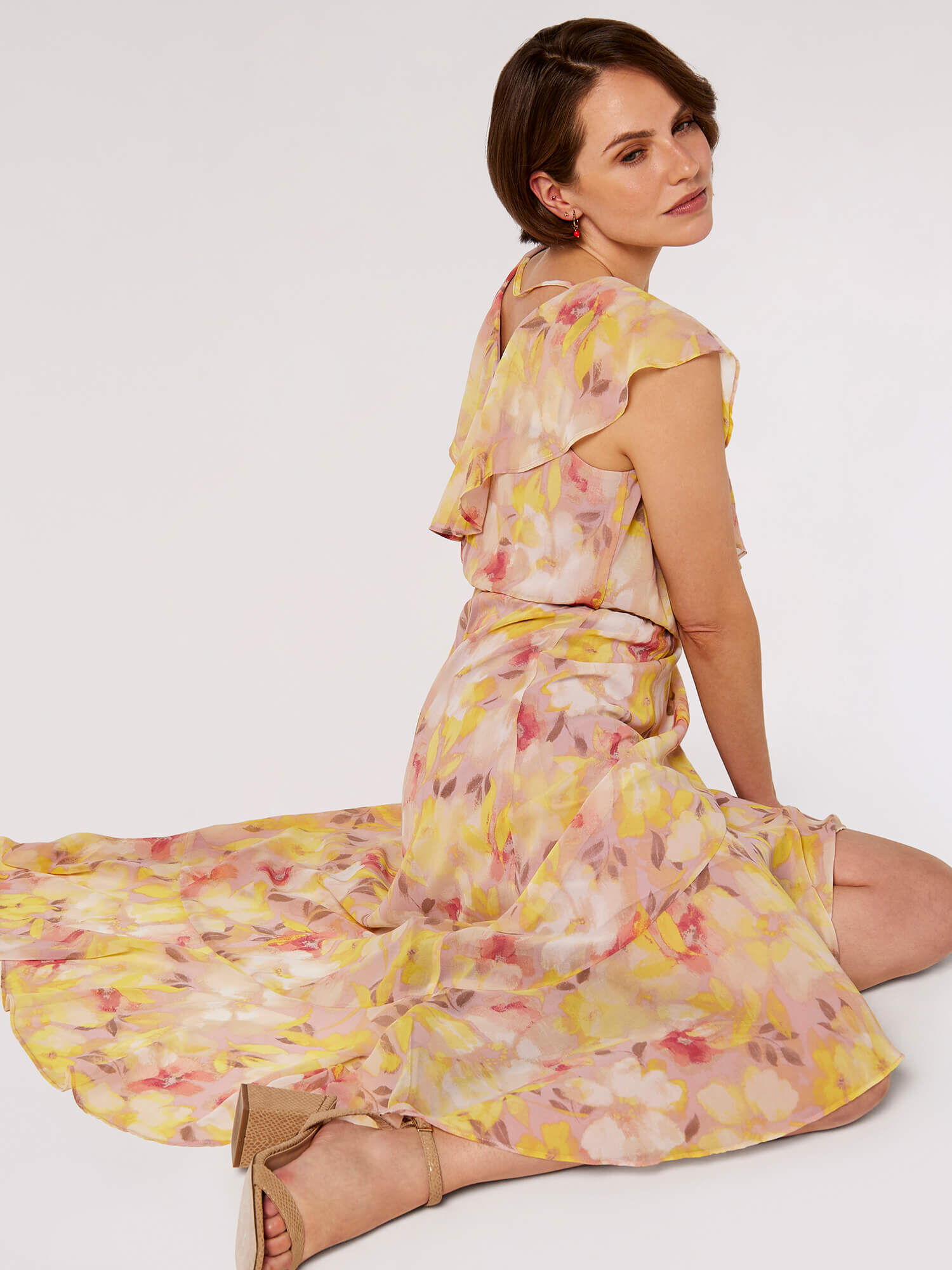 Forever new wrap ruffle cheap dress