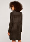 Jigsaw Stripe Cocoon Dress, Brown, large