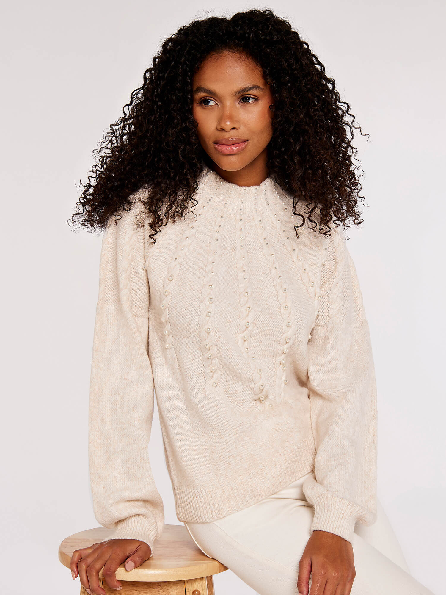 Womens pearl jumpers clearance