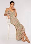 Watercolour Blooms Midi Dress, Mint, large