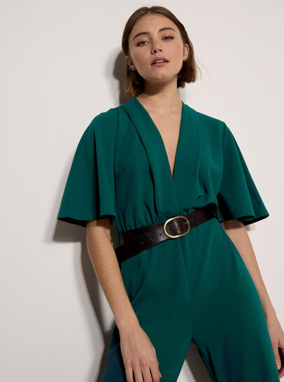 Jersey Crepe Straight-Leg Jumpsuit