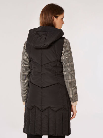 Hooded Longline Puffer Gilet